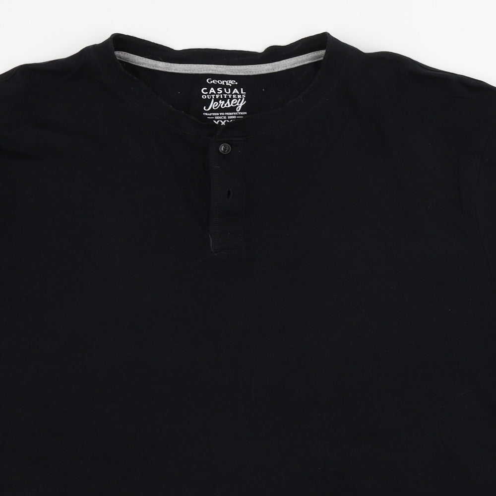 George  Mens Black    T-Shirt Size 3XL