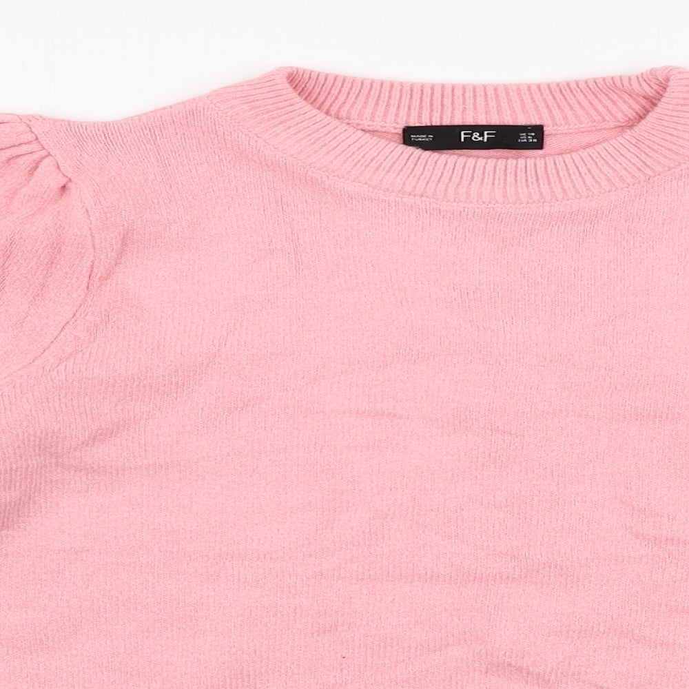 F&F  Womens Pink   Pullover Jumper Size 10