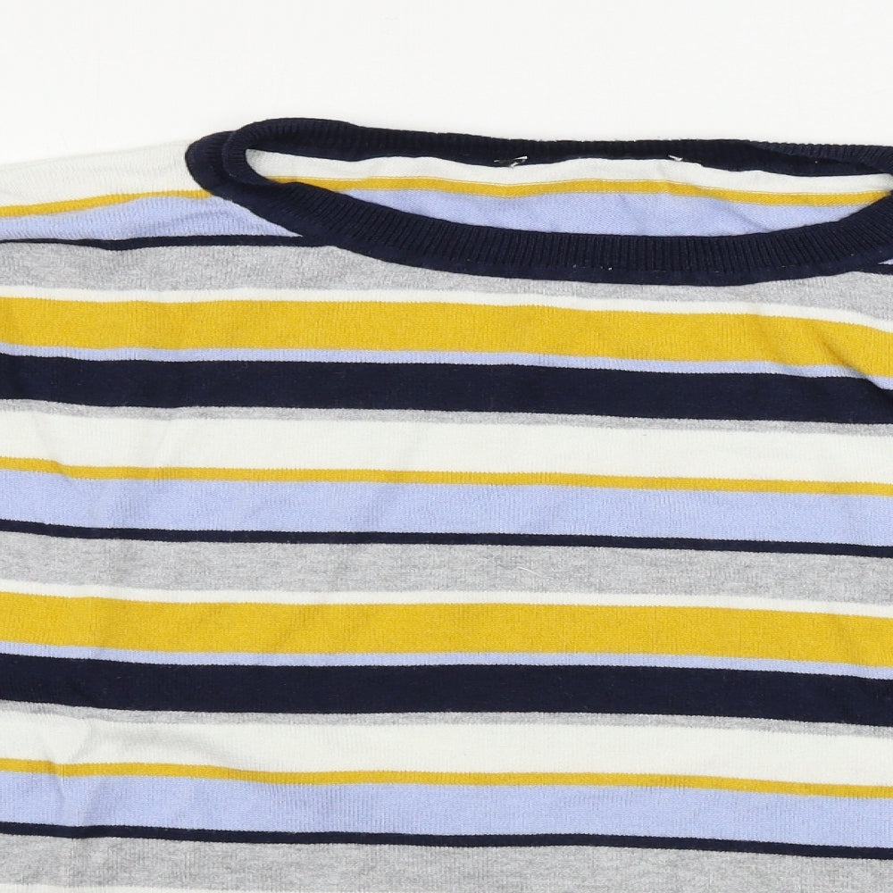 Bonmarché  Womens White Striped  Pullover Jumper Size 22