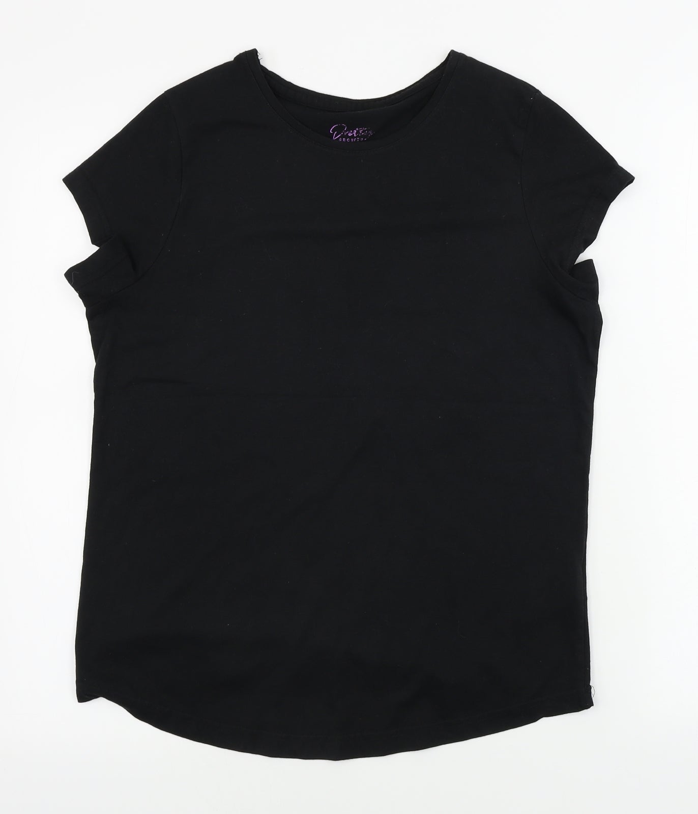 Preworn  Womens Black   Basic T-Shirt Size 8