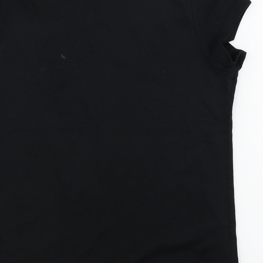 Preworn  Womens Black   Basic T-Shirt Size 8