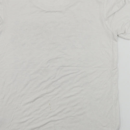 Damart  Womens White Floral  Basic T-Shirt Size 10