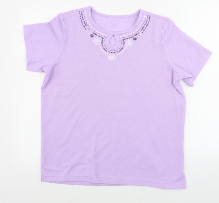 bm Womens Pink Basic T-Shirt Size S