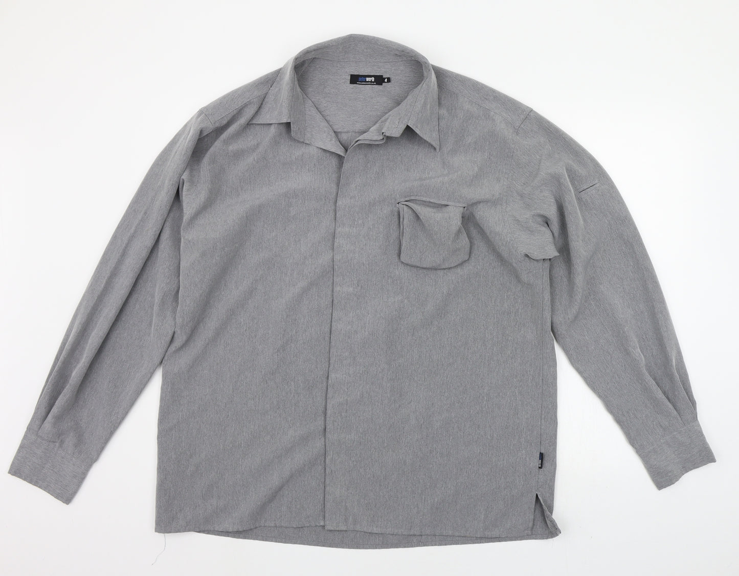 Peter Werth Mens Grey    Button-Up Size XL