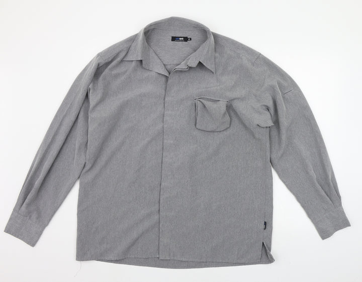 Peter Werth Mens Grey    Button-Up Size XL