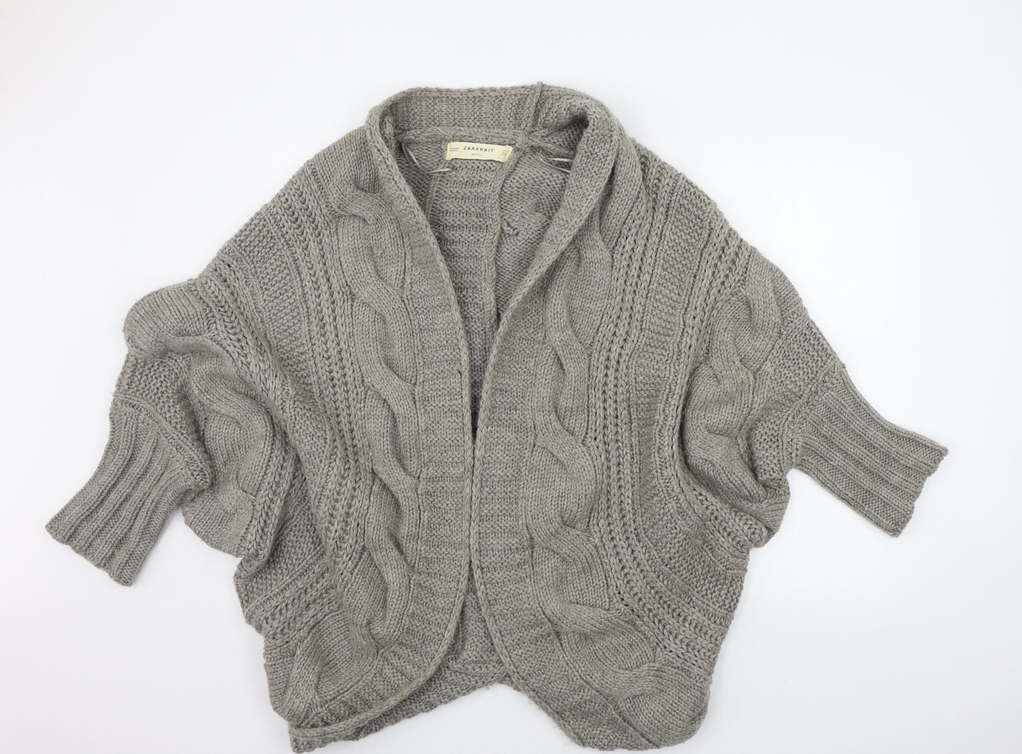 Zara Knit Womens Grey   Cardigan Jumper Size M