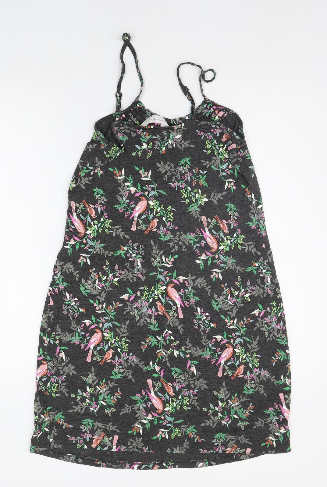 Marks and Spencer Womens Grey Floral  Top Dress Size 10