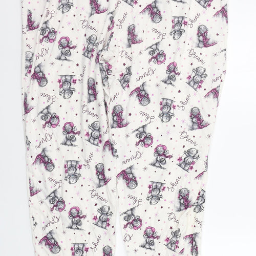 George Womens White Geometric  Top Pyjama Pants Size 20  - TATTY TEDDY