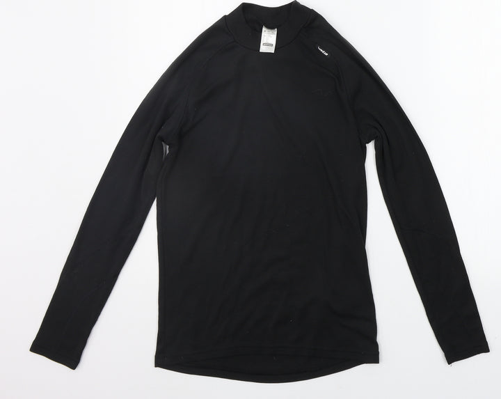 DECATHLON Girls Black   Basic T-Shirt Size S
