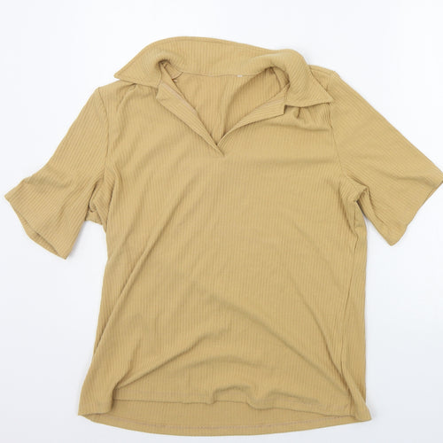 TU Womens Beige   Basic Polo Size 16