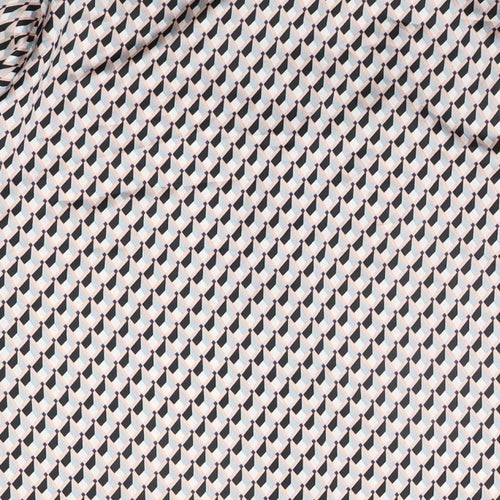 Lipsy Womens Beige Geometric  Basic Button-Up Size 14