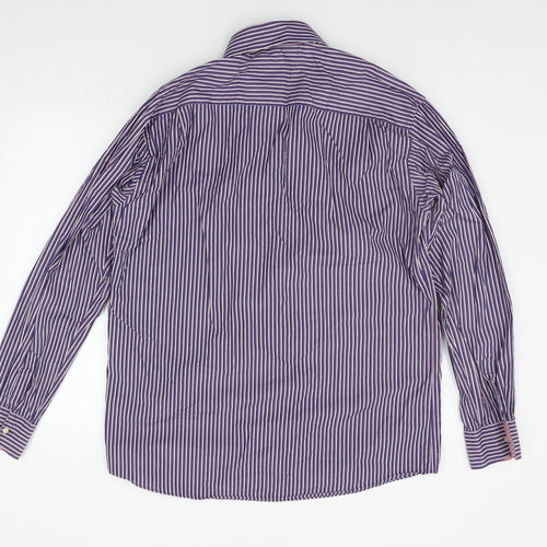 SAND Mens Blue Striped   Button-Up Size XL