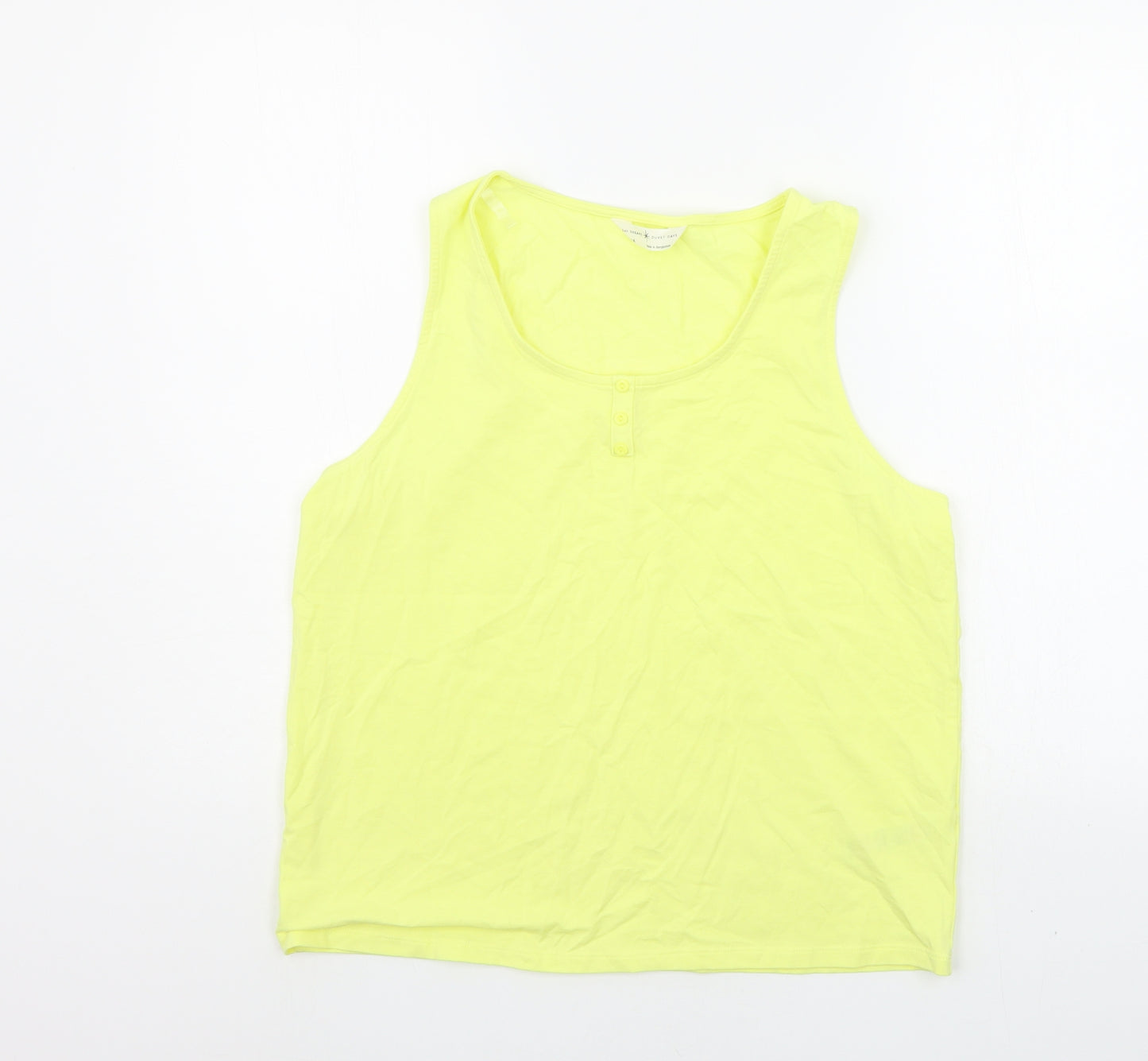 Marks and Spencer Womens Yellow   Basic Tank Size 14