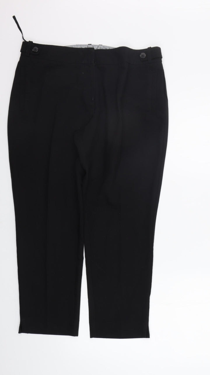 Debenhams Womens Black Trousers Size 14 L25 in