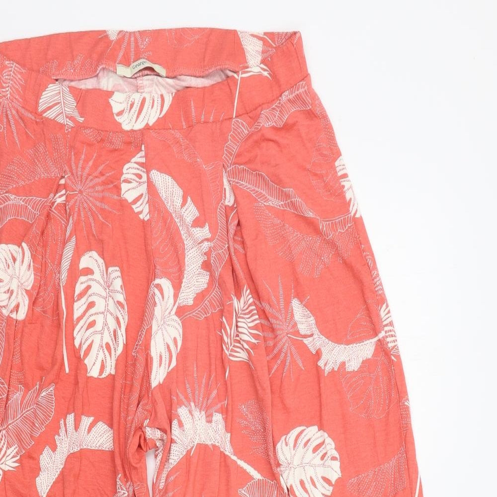 George Womens Orange Geometric  Trousers  Size 14 L20 in