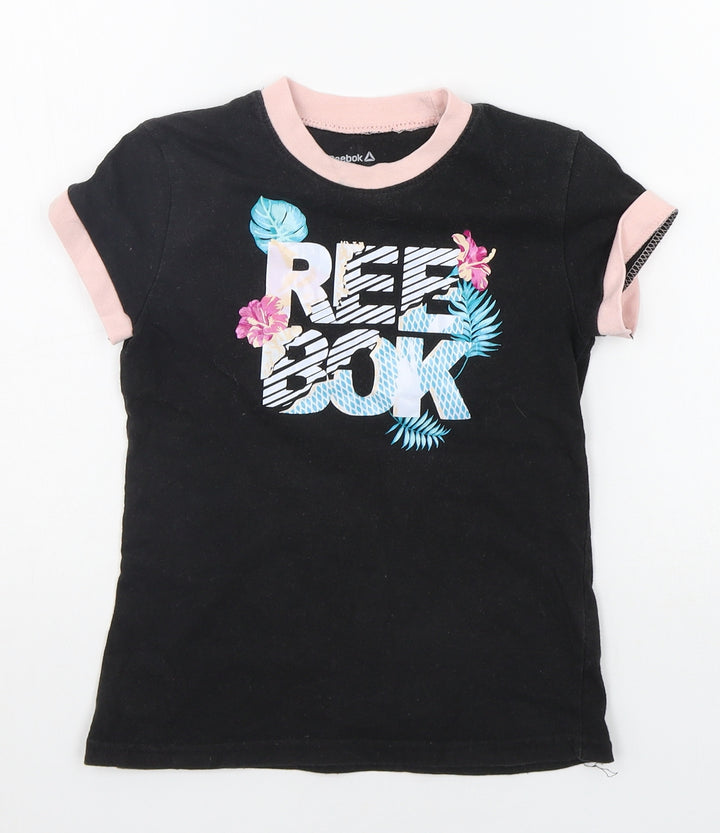Reebok Girls Black Basic T-Shirt Size S