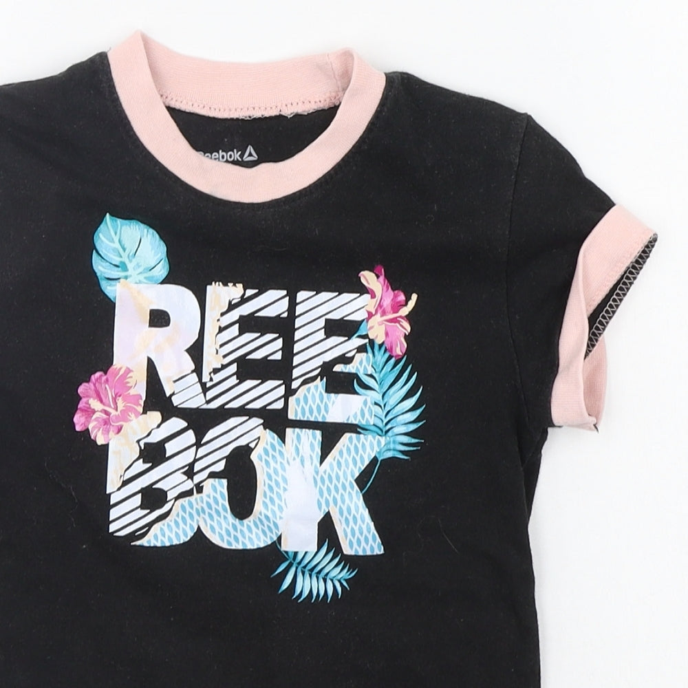 Reebok Girls Black   Basic T-Shirt Size S