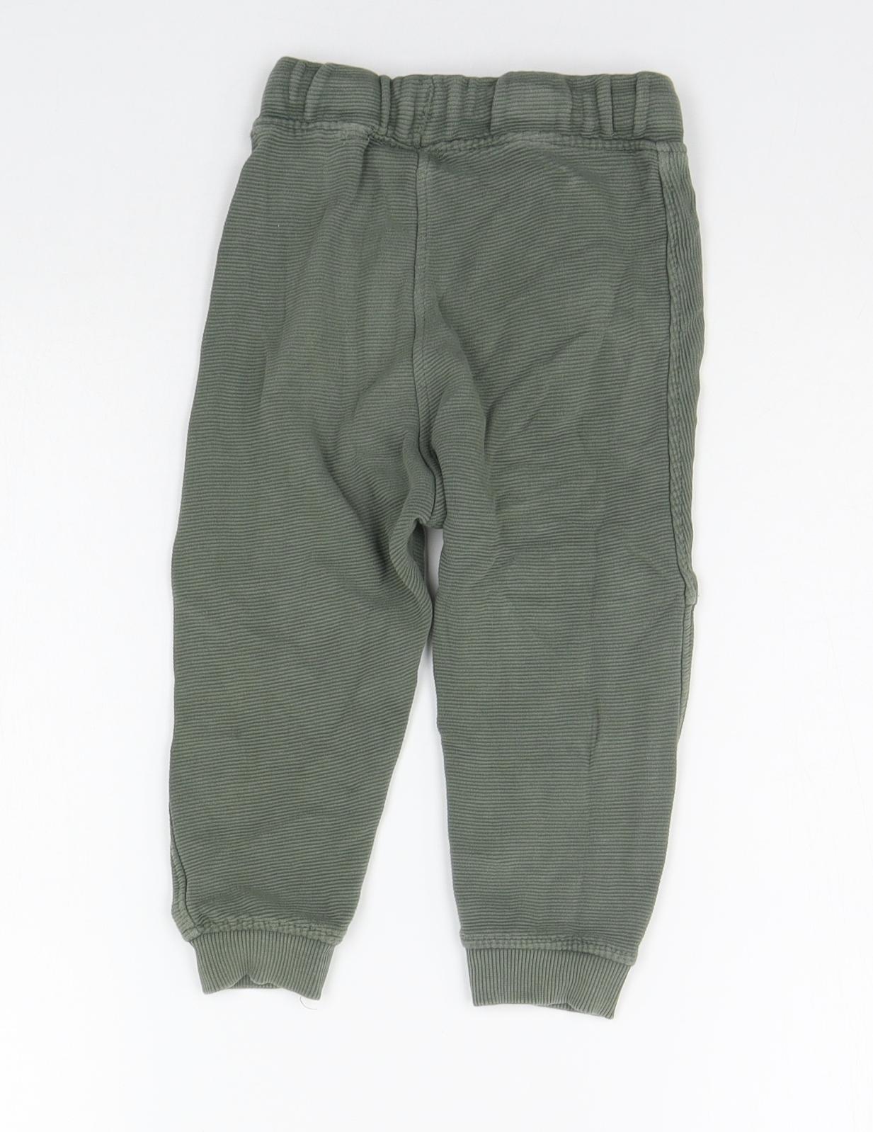 Zara Boys Green   Jogger Trousers Size 2-3 Years