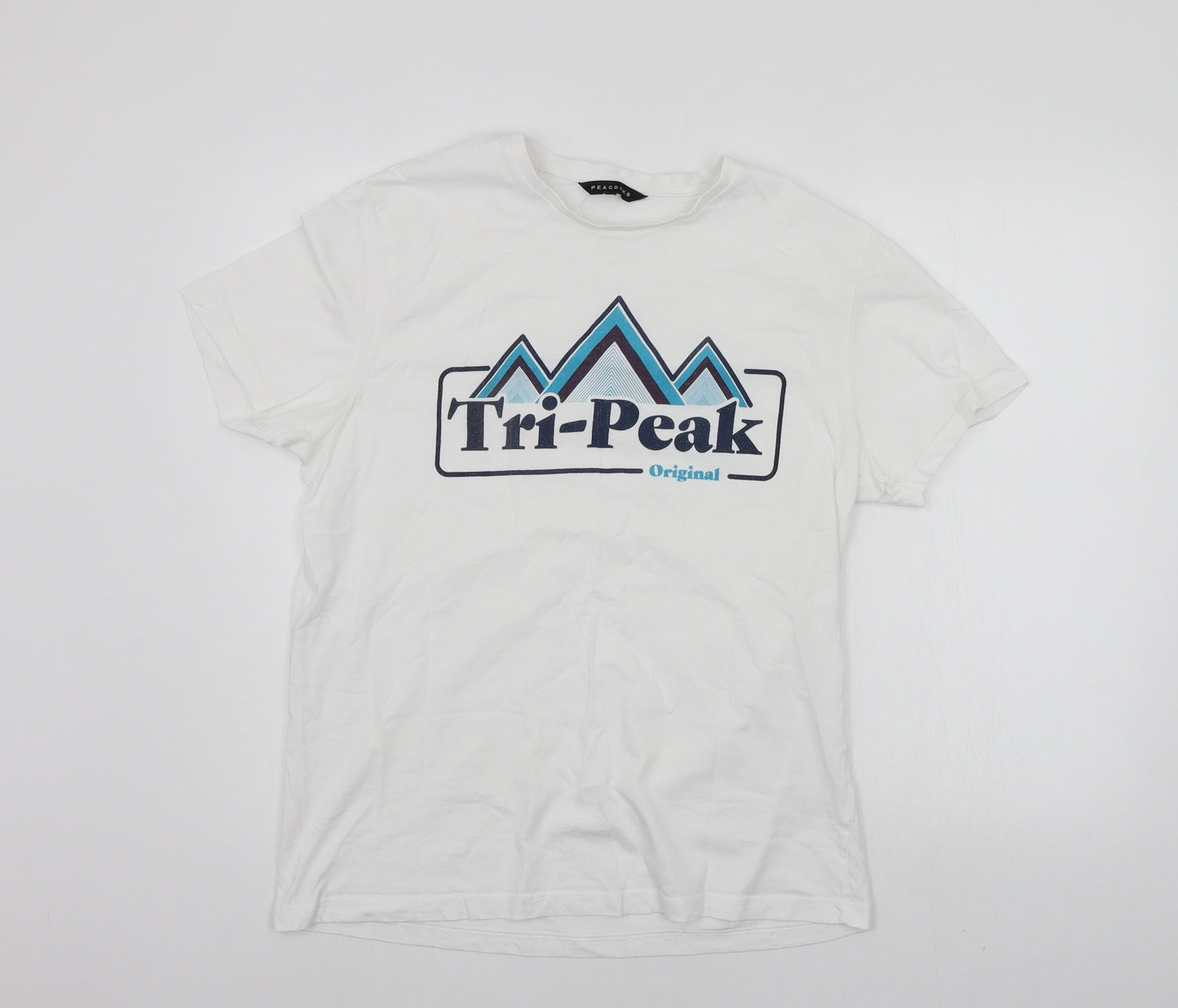 Peacocks Mens White    T-Shirt Size L
