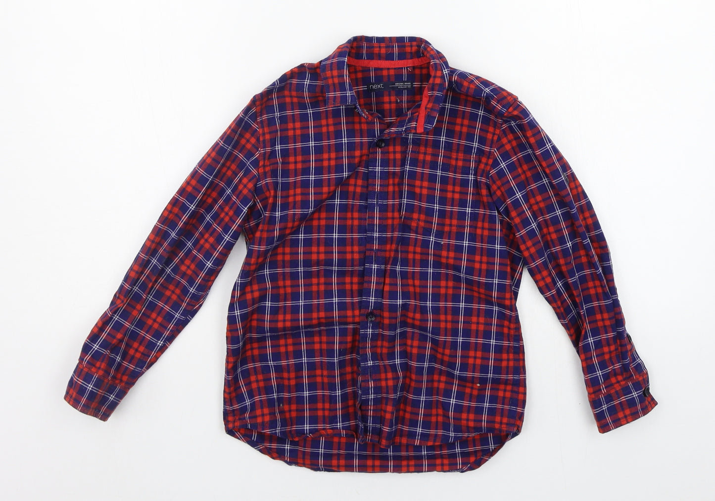 NEXT Boys Blue Check  Basic Button-Up Size 6 Years