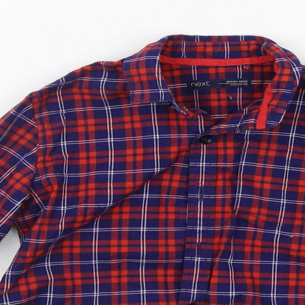 NEXT Boys Blue Check  Basic Button-Up Size 6 Years