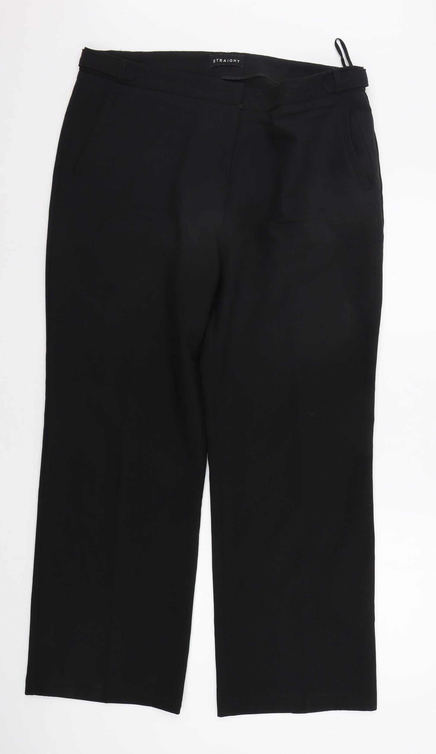 Peacocks Womens Black   Trousers  Size 18 L29 in