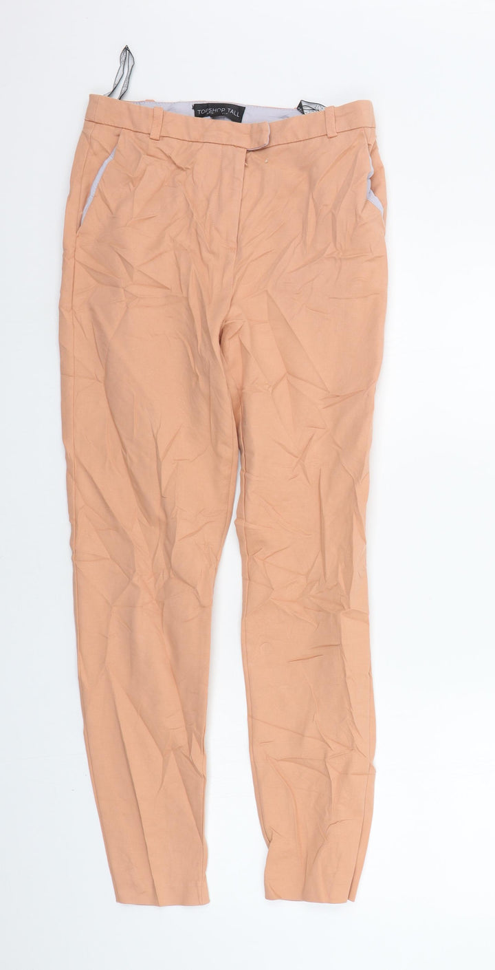 Topshop Womens Orange   Trousers  Size 8 L26 in