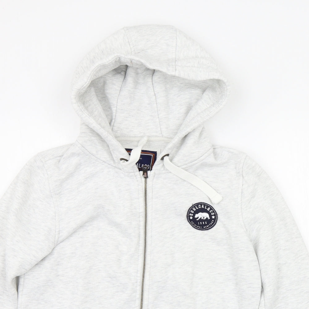 soulcat Womens Grey   Full Zip Hoodie Size 12