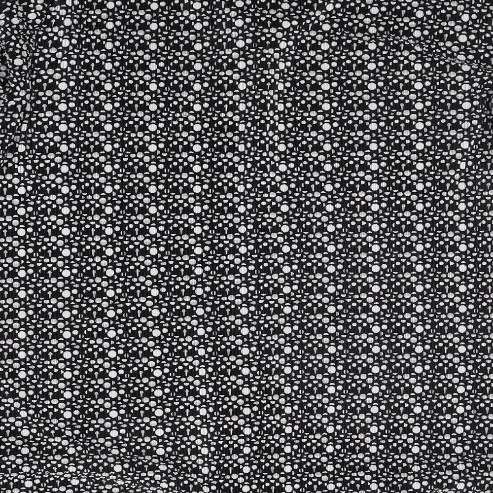 George Womens Black Geometric  Basic Button-Up Size 16