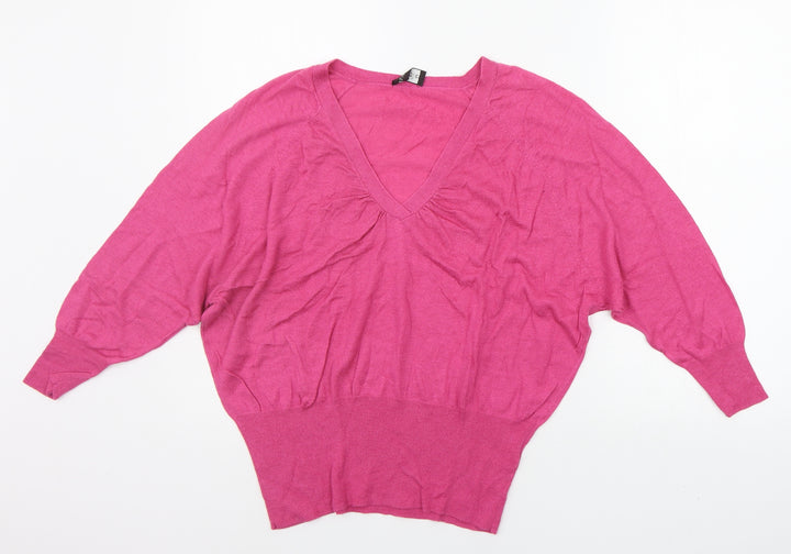 Principles Womens Pink Striped  Pullover Jumper Size 14