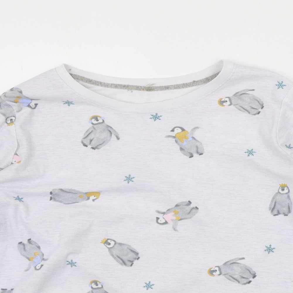 George Womens Grey Geometric  Top Pyjama Top Size 12