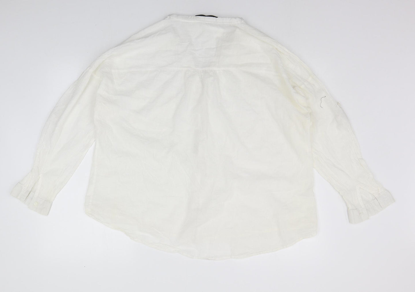Celmia Womens White   Basic Button-Up Size 3XL