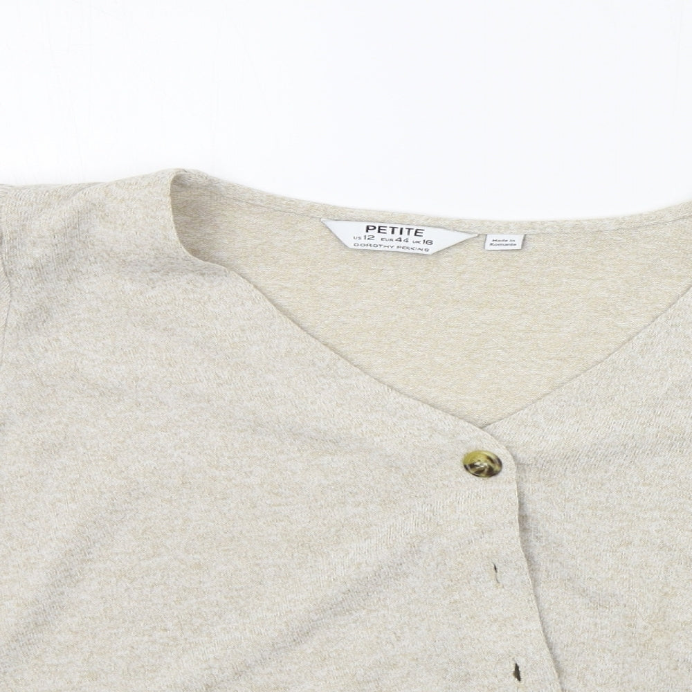 Dorothy Perkins Womens Beige   Cardigan Jumper Size 16