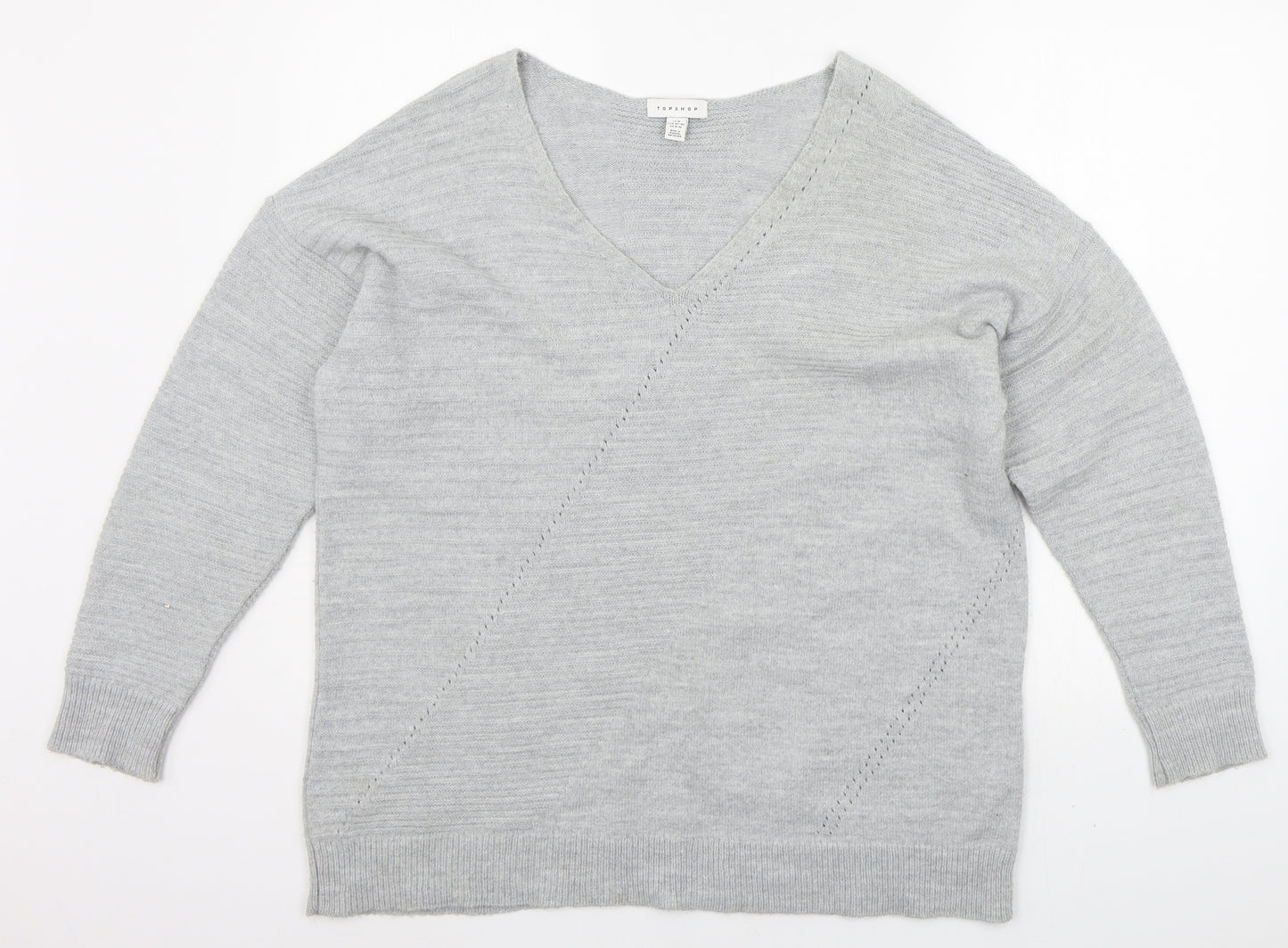 Topshop Womens Grey   Pullover Jumper Size M