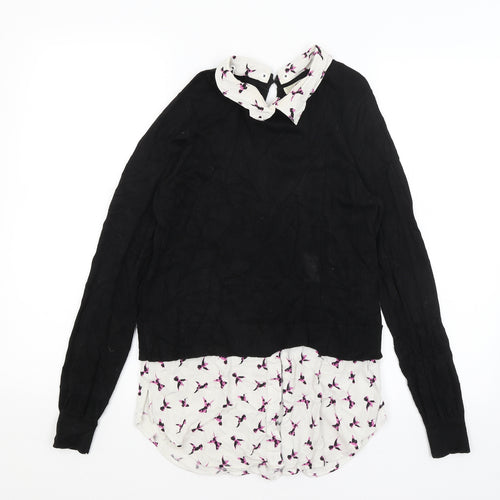 Oasis Womens Black   Pullover Jumper Size S