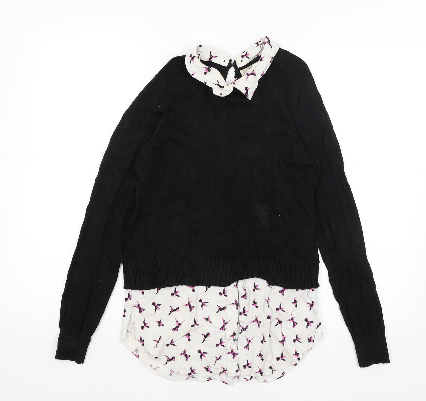Oasis Womens Black   Pullover Jumper Size S