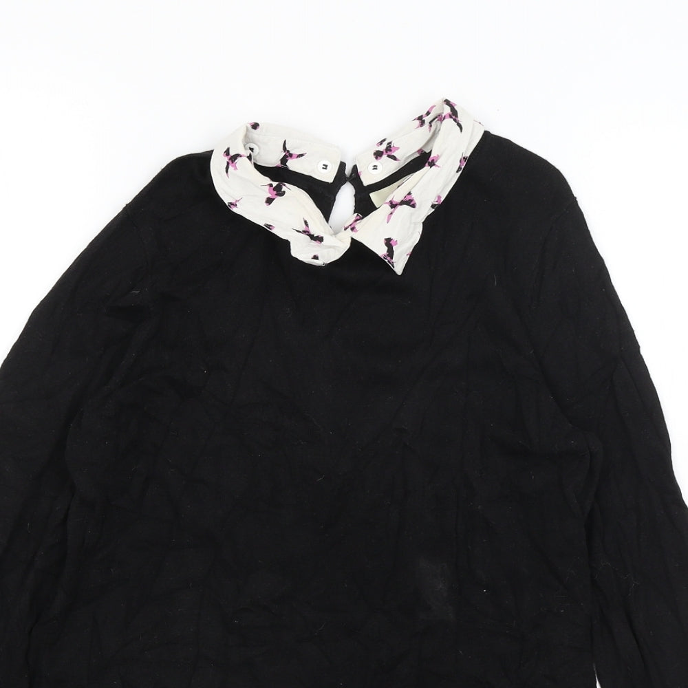 Oasis Womens Black   Pullover Jumper Size S