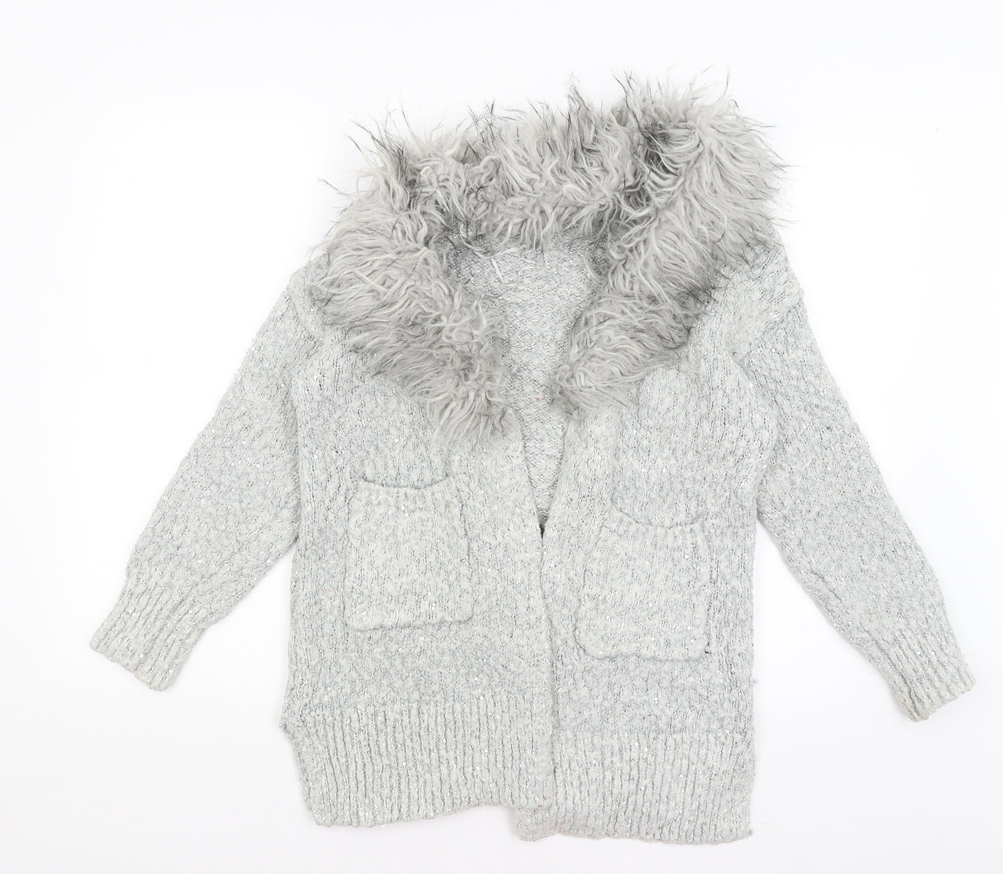 George Womens Grey   Wrap Jumper Size 8