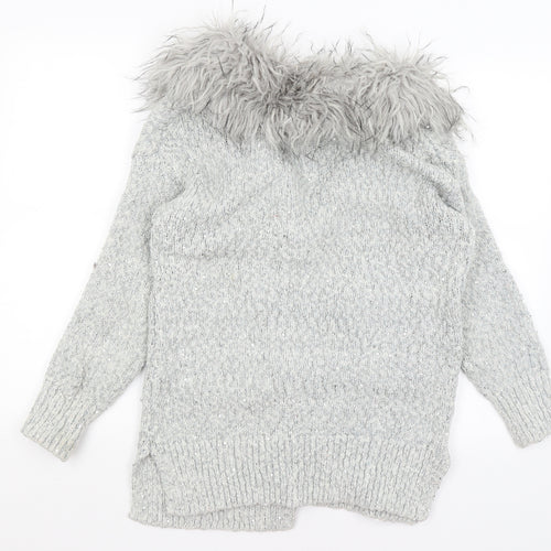 George Womens Grey   Wrap Jumper Size 8