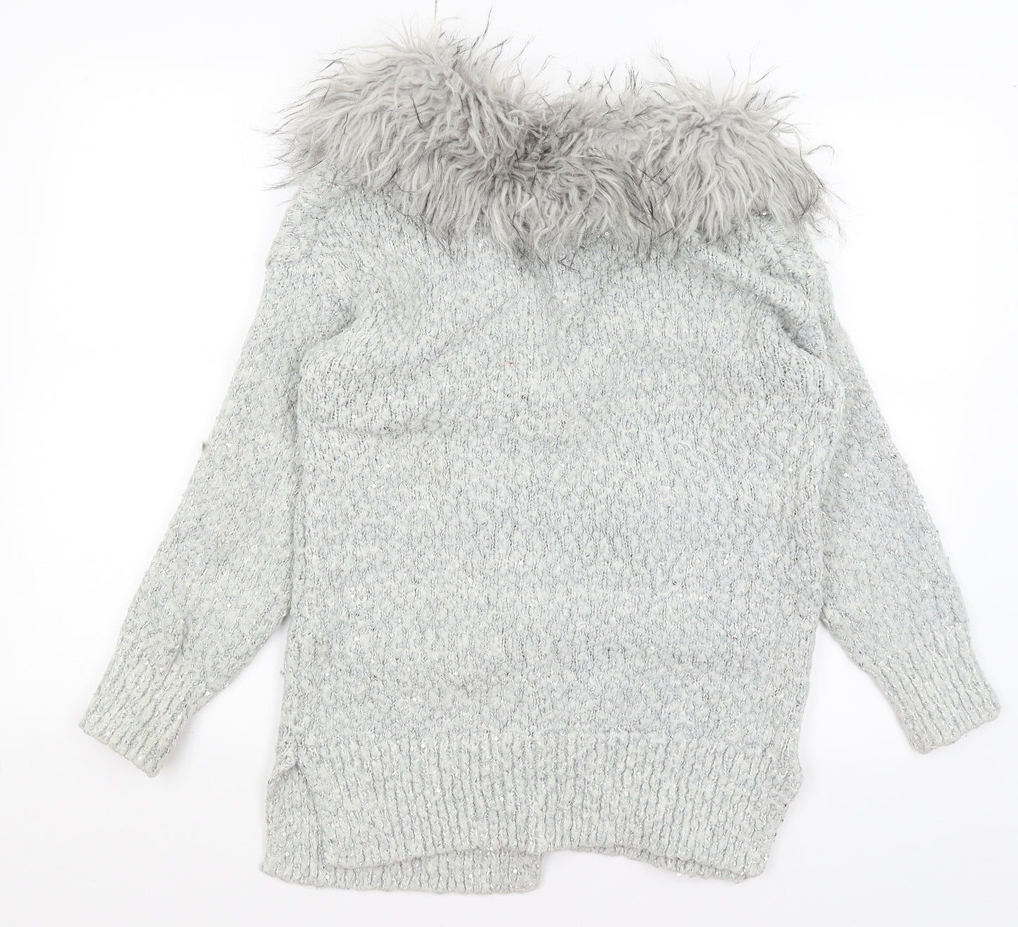 George Womens Grey   Wrap Jumper Size 8
