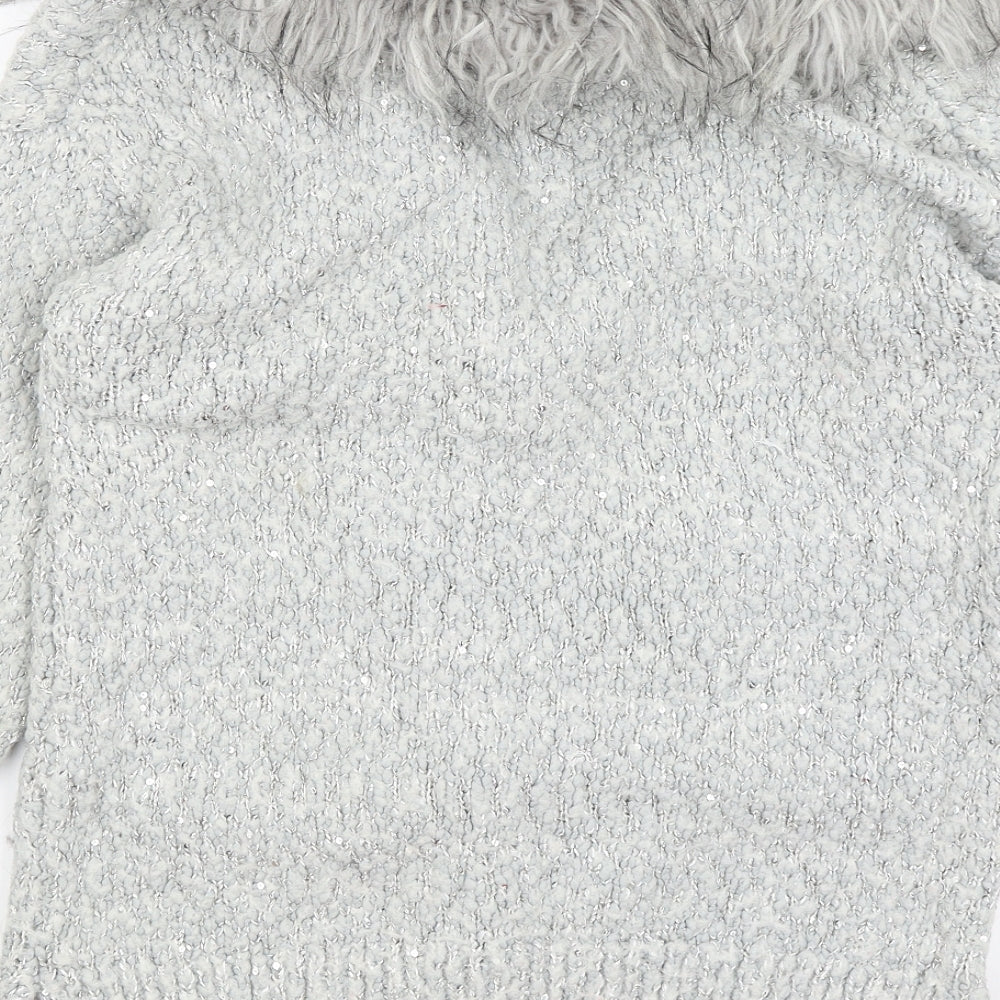 George Womens Grey   Wrap Jumper Size 8