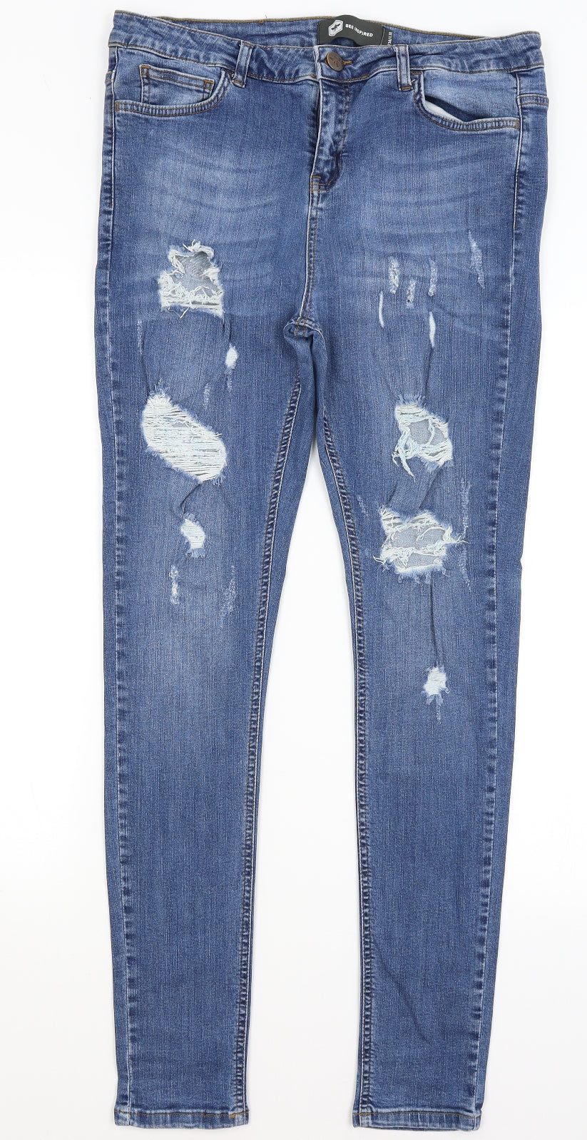 Bee Inspired Mens Blue   Skinny Jeans Size 34 in L30 in