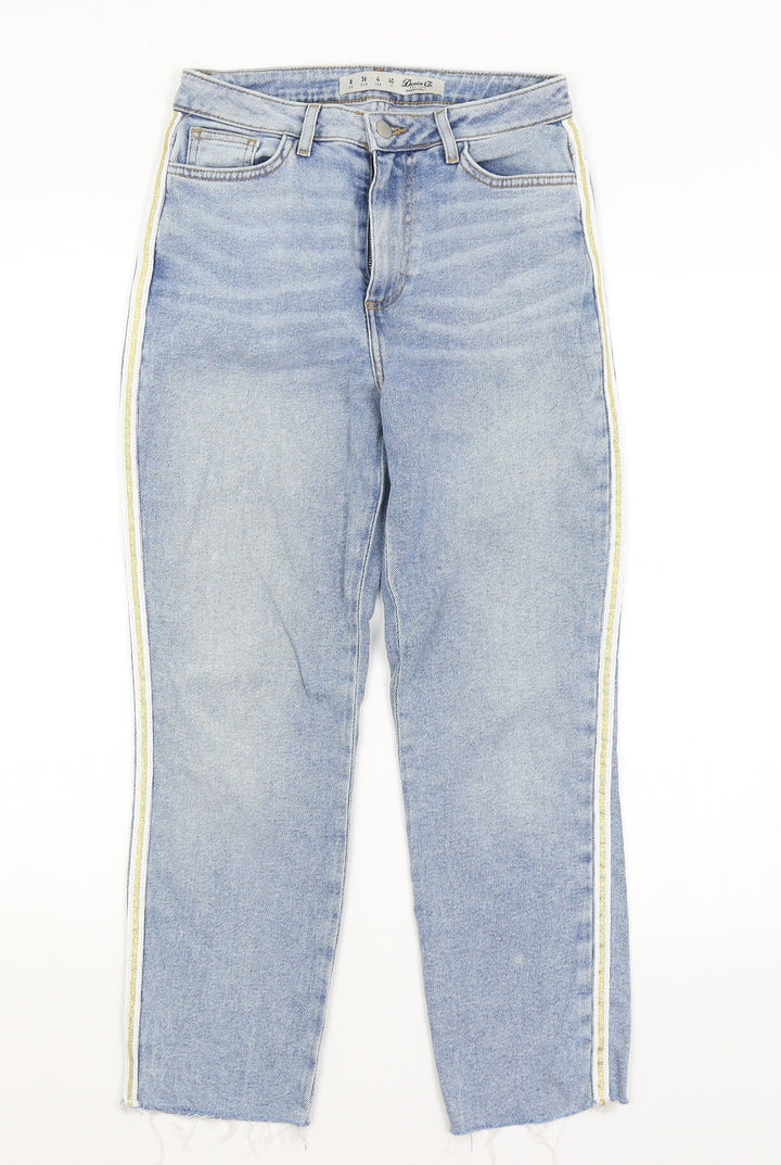 Denim Co Womens Blue Straight Jeans Size 8 L25.5 in