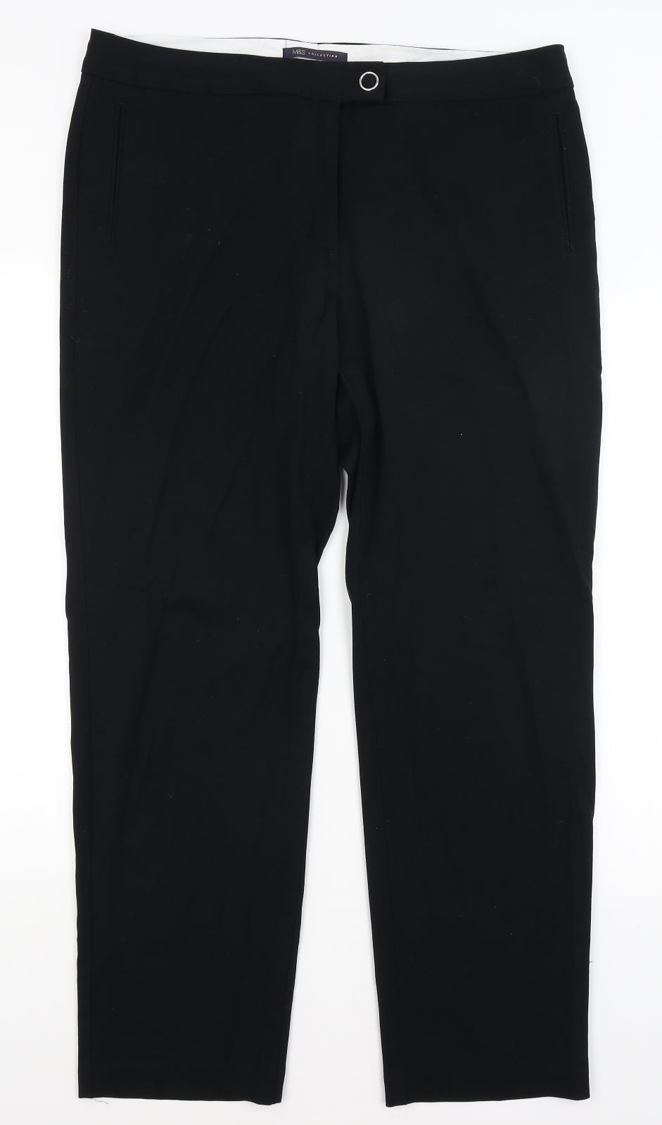 M&S Womens Black   Trousers  Size 16 L30 in