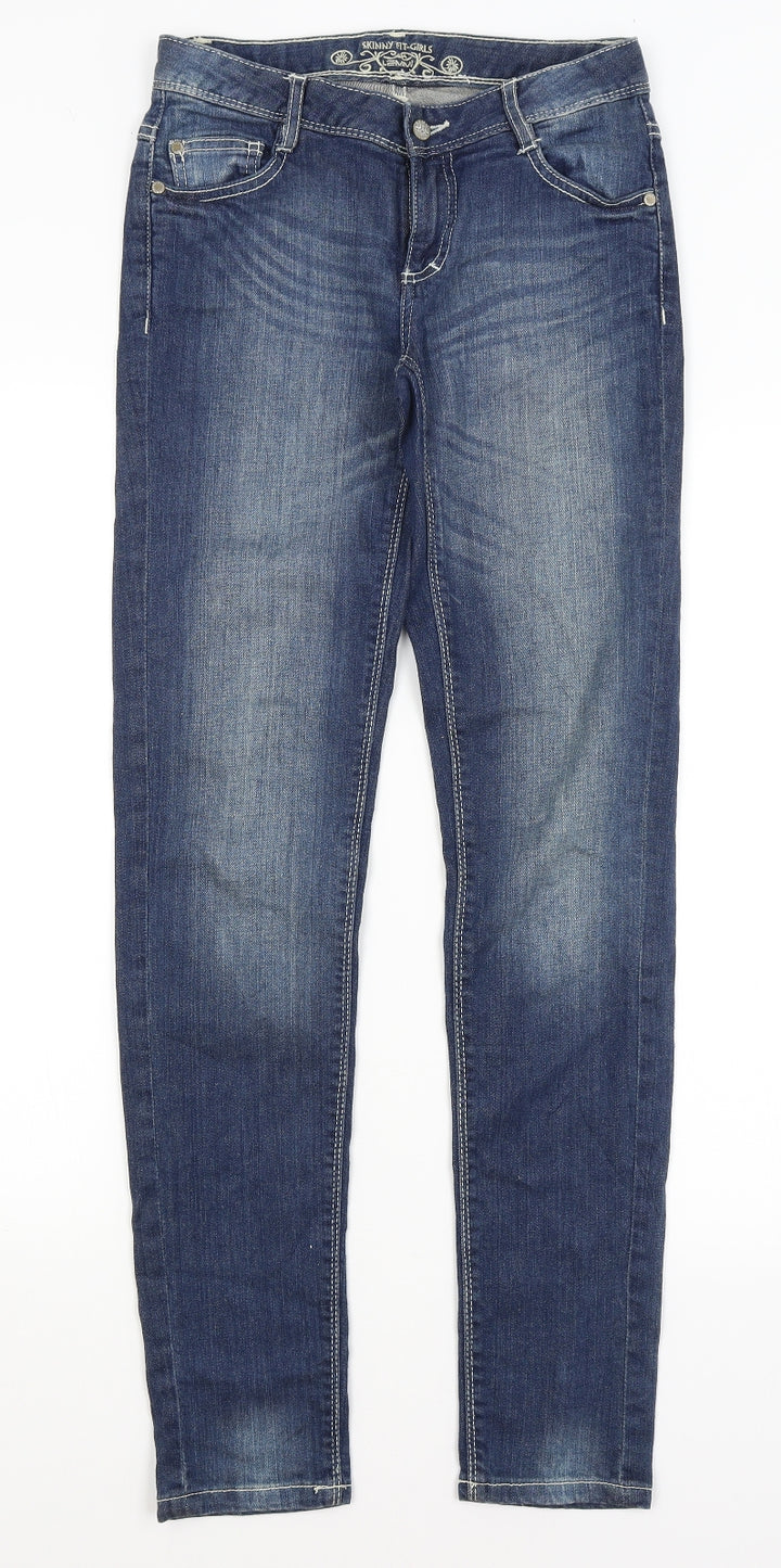 Preworn Girls Blue   Skinny Jeans Size 14 Years