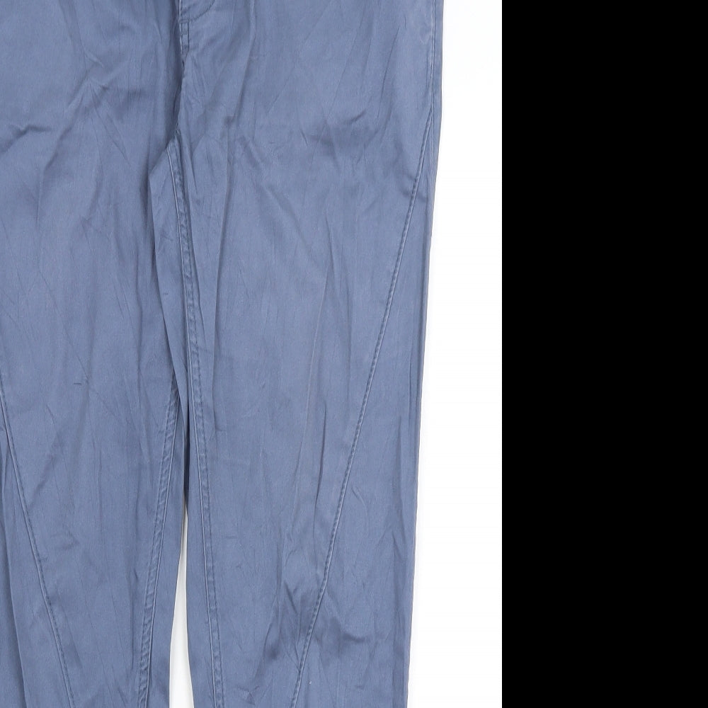 Fresh Made Womens Blue   Chino Trousers Size L L29 in