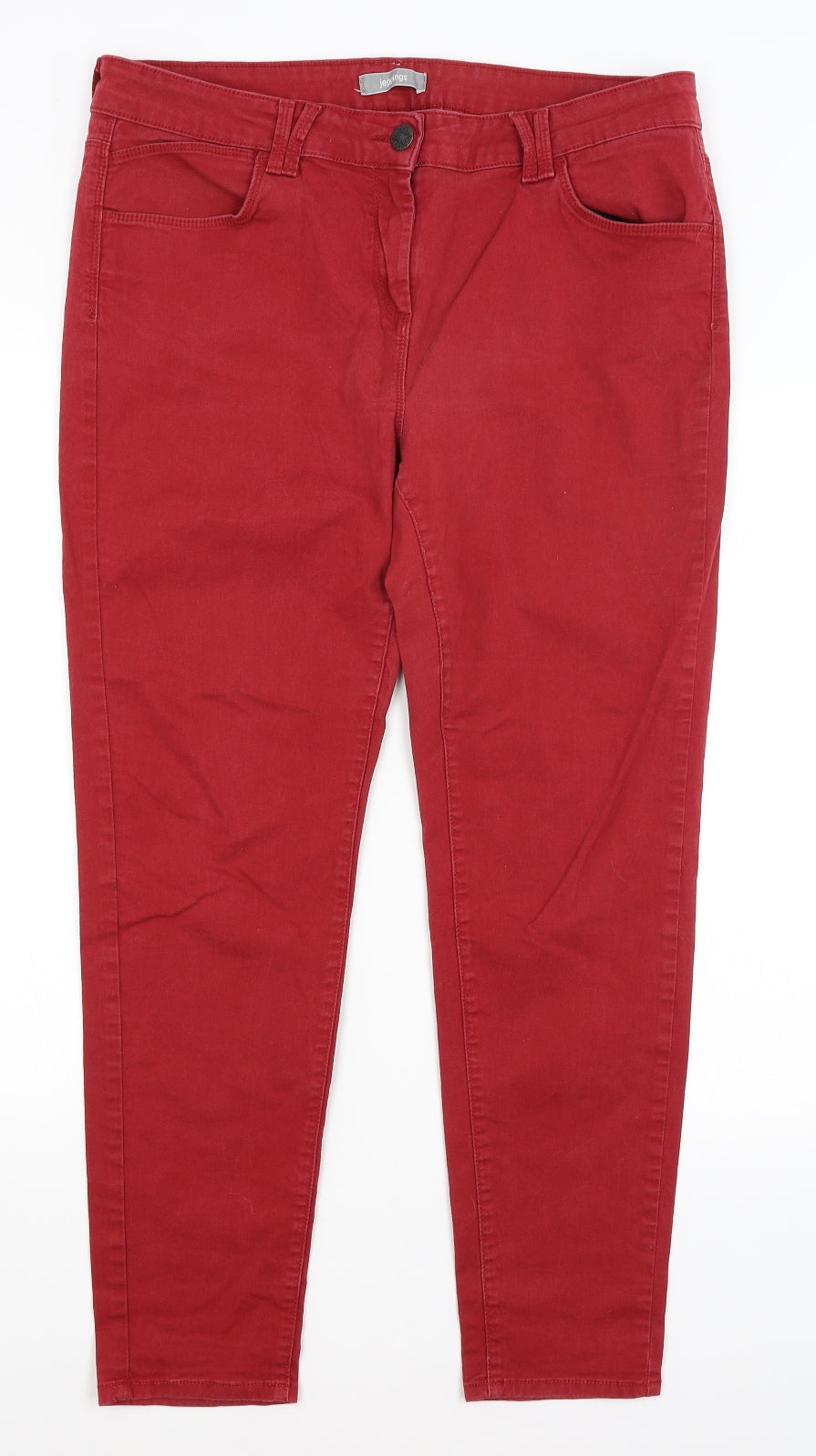 M&S Womens Red   Jegging Jeans Size 18 L28 in