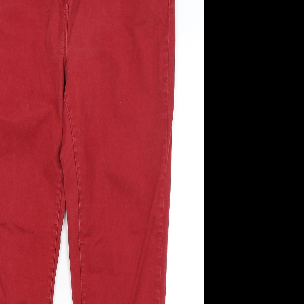 M&S Womens Red   Jegging Jeans Size 18 L28 in