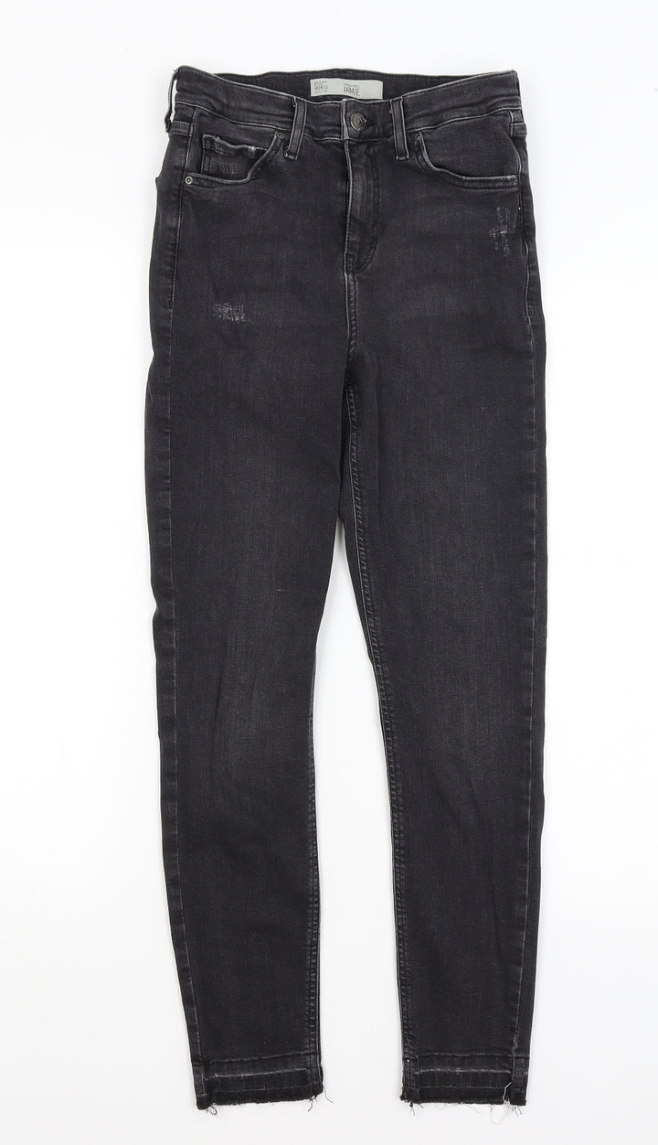 Topshop Womens Black Skinny Jeans Size 28 in L26 in