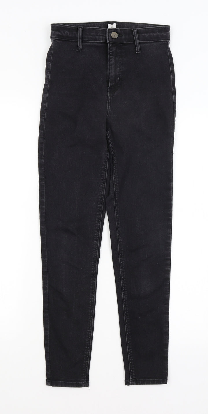 Topshop Womens Black Skinny Jeans Size 26 in L26 in